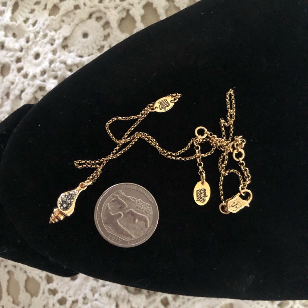 Vintage Juicy Couture HTF Deadstock Shell Adorned With Crystals Inside Shell Nec - Picture 5 of 7